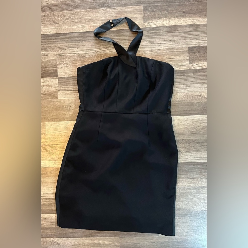 CeCe Black Halter Mini Dress - Picture 9 of 15